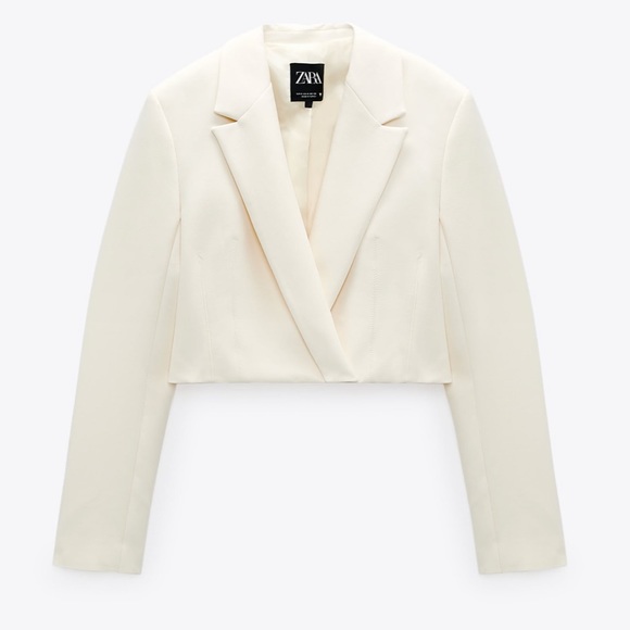 ZARA 2 Piece Cropped Blazer + Mini Skirt Wth Slit - Picture 8 of 15
